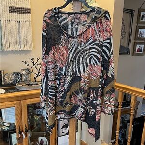 Stylish Multicolor Patterned Women's Tunic